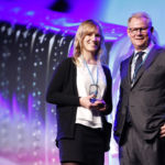 Förderpreisträgerin Lisa Büntemeyer, Impulse, mit Laudator Andreas Schmitz, Präsident der IHK Düsseldorf